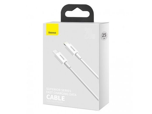 Кабель Baseus Superior Series Fast Charging Data Cable Type-C to iP PD 20W 0.25m White (CATLYS-02) [802582]