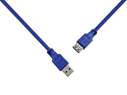 Кабель ProLogix USB - USB V 3.0 (M/F), 1.8 м, синій (PR-USB-P-11-30-18m) [603898]