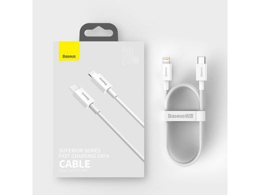 Кабель Baseus Superior Series Fast Charging Data Cable Type-C to iP PD 20W 0.25m White (CATLYS-02) [802582]