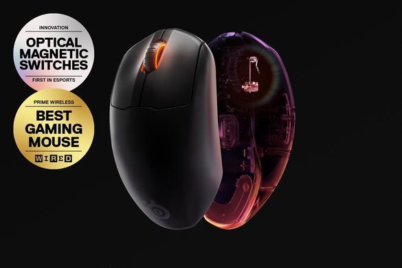 Мишка SteelSeries Prime Wireless Gaming Mouse, RGB, 18000dpi., 6кн., чорна (62593) [401291]