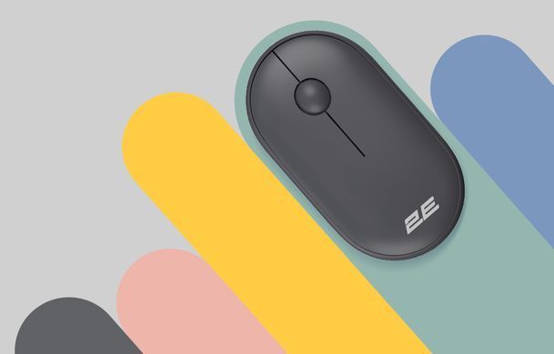 Миша 2E MF300 Silent, WL/BT, графітово-чорний (2E-MF300WBK) [104014]