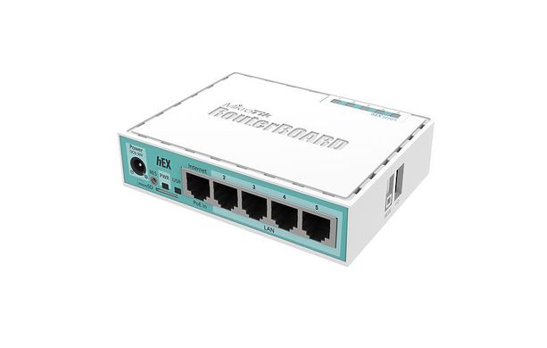 MikroTiK Маршрутизатор hEX 5xGE, 1xUSB, RouterOS L4