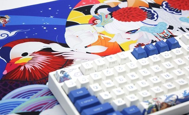 Ігрова поверхня Varmilo Lovebirds Blue, XL (900х400х3мм), синій (ZDB032-01) [104235]