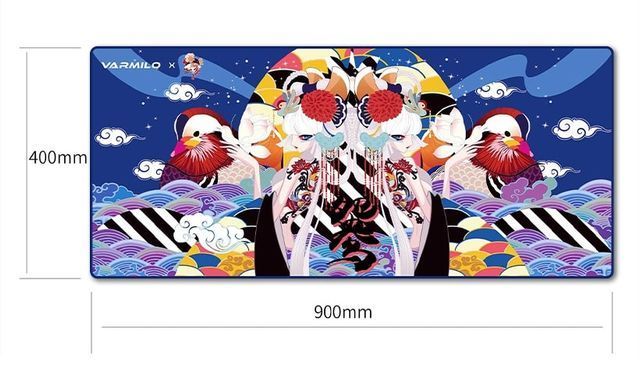Ігрова поверхня Varmilo Lovebirds Blue, XL (900х400х3мм), синій (ZDB032-01) [104235]