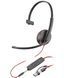 Гарнітура комп'ютерна моно On-ear Poly Blackwire 3215, USB-A, USB-C, 3.5 мм, всеспрямований, чорний (8X227AA) [107399], фото 2