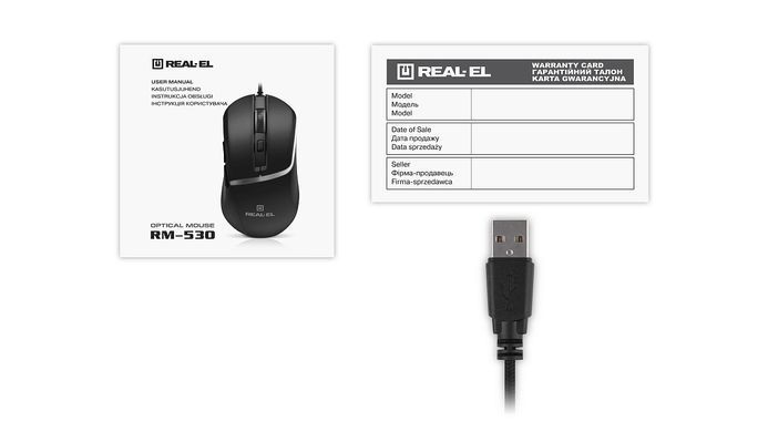 Миша REAL-EL RM-530 Black (EL123200053) [617028]