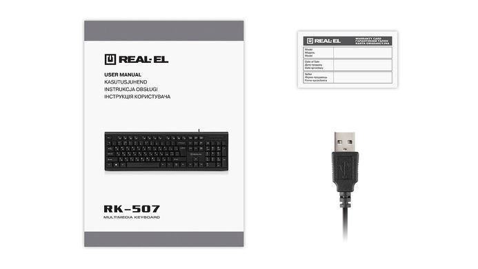 Клавіатура REAL-EL RK-507 Black (EL123100050) [619467]