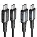 Кабель ACEFAST C1-03 Type-C to Type-C 3A, 1.2m, nylon, aluminum connectors, Black (6974316280521) [803666], фото 4