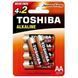Батарейка Toshiba LR6 Red Alkaline (6шт) (4904530101816) [806143], фото 1