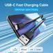 Кабель USB 2.0 AM-Type-C M, 3.0 м, 60W PVC чорний Vention (CTHBI) [404569], фото 4