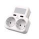 Мережевий зарядний пристрій XO WL09 (2 розетки 4000W; 2USB 2.4A) White (WL09.white) [603302], фото 1