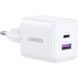 Зарядний пристрій 2xUSB 30W (USB-A + USB-C) X516 Gan білий Ugreen (65015) [404202], фото 1