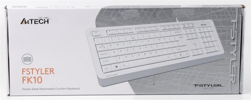 Клавіатура A4Tech FK10 Ukr White (FK10 (White)) [605895]